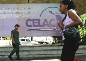 Cartellone della CELAC a Caracas