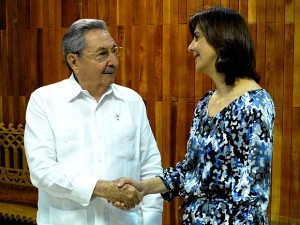 Raul Castro e Angela Holguin