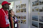 Kenia Serrano, presidentessa dell'Instituto Cubano di Amicizia con i Popoli (ICAP), e Fernando Jaime, rappresentante del Movimento Popolare di Liberazione di Angola (MPLA)