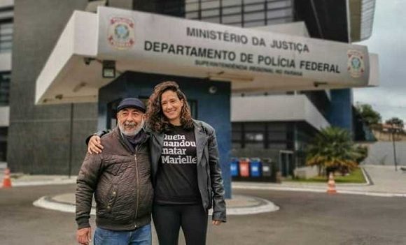 Monica Benicio e Leonardo Padura a Curitiba